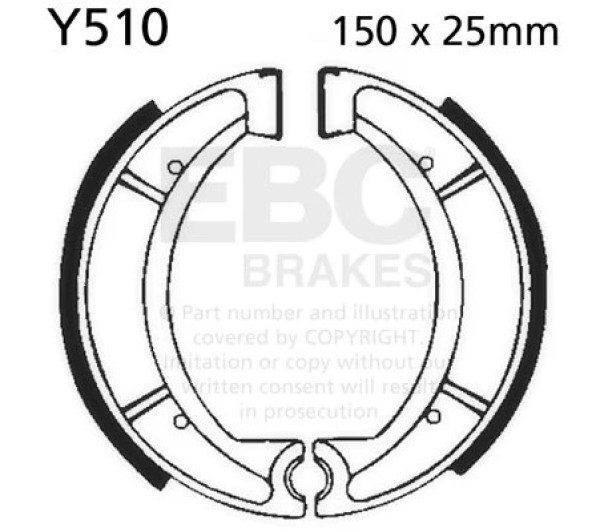 Yamaha YZ465 1981 Rear Brake Shoes