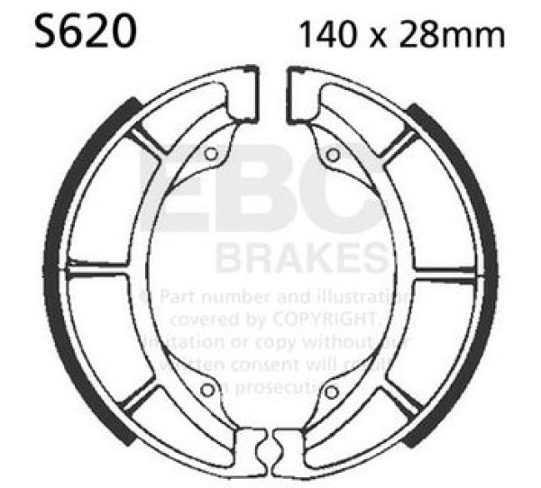 Suzuki RM250 RM400 1979-80 Rear Brake Shoes