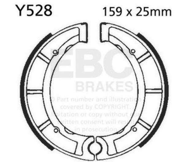 Yamaha YZ465 1980 Rear Brake Shoes