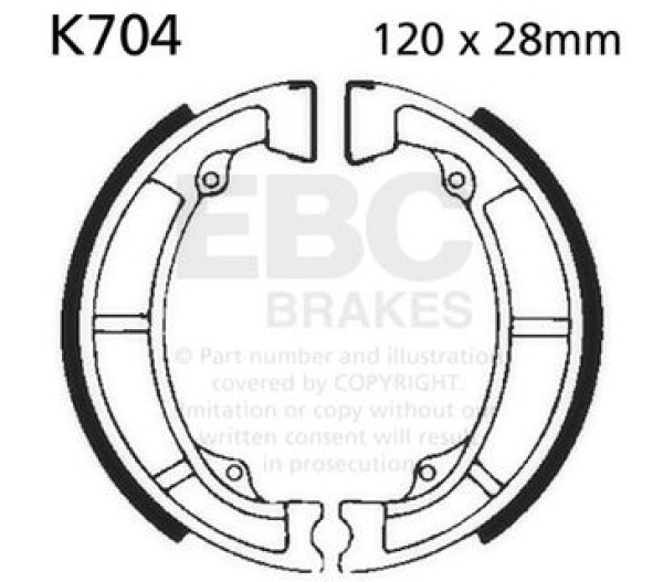 Kawasaki KX125 1974-80 Front Brake Shoes