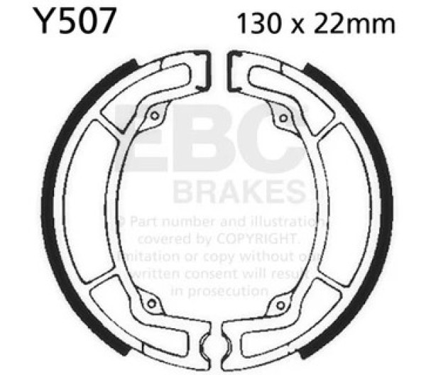 Yamaha YZ250 1977-80 YZ400 1977-79 Front Brake Shoes