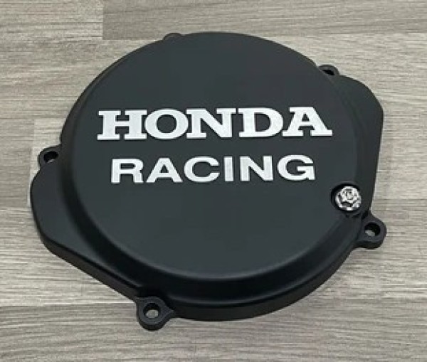 HONDA CR125R 1990-2006 Factory Billet Clutch Cover Finished In Black Cerakote.