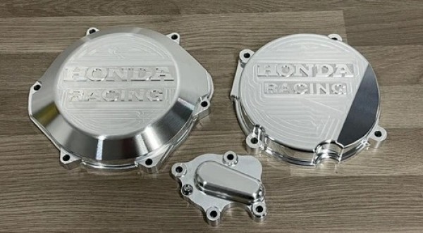 HONDA CR500R 1988-2001 Factory Billet Clutch Cover Ignition Stator Cover And Water Pump Cover Aluminium Finish