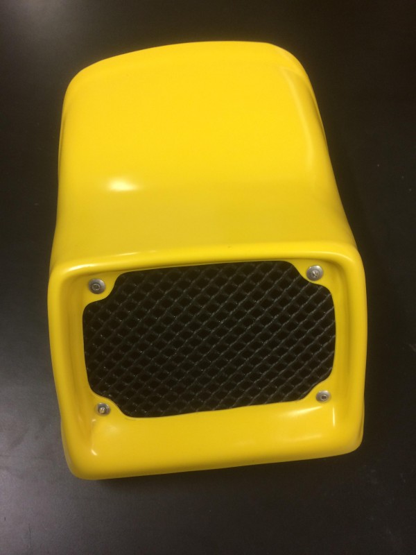 Yamaha YZ125 1981 Front Number Plate Radiatore Cover YELLOW