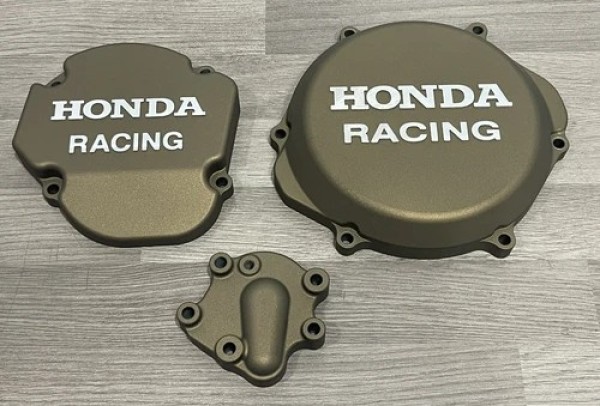 HONDA CR250R 2002-2007 Factory Billet Clutch Cover And Ignition Cover Inc Water Pump Cover Finished in Burnt Bronze Cerakote