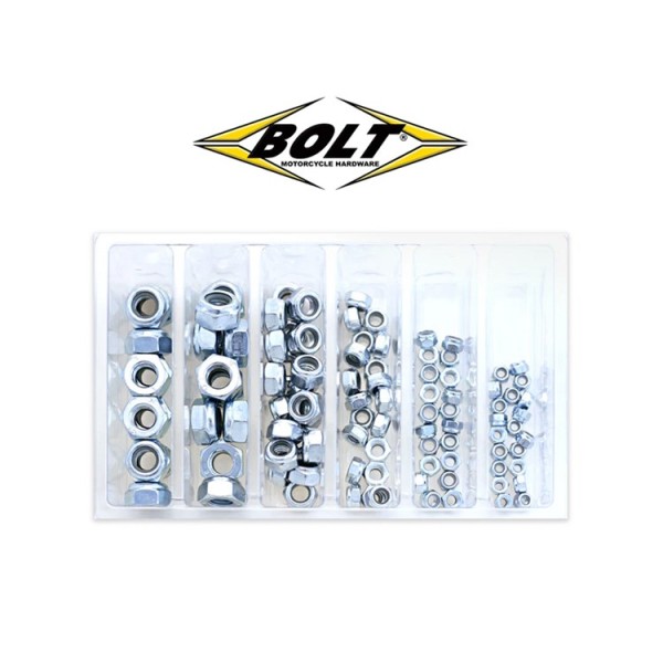 HONDA SUZUKI YAMAHA KAWASAKI 1973-2026 (BOLT) Nylock Nut Assortment Box