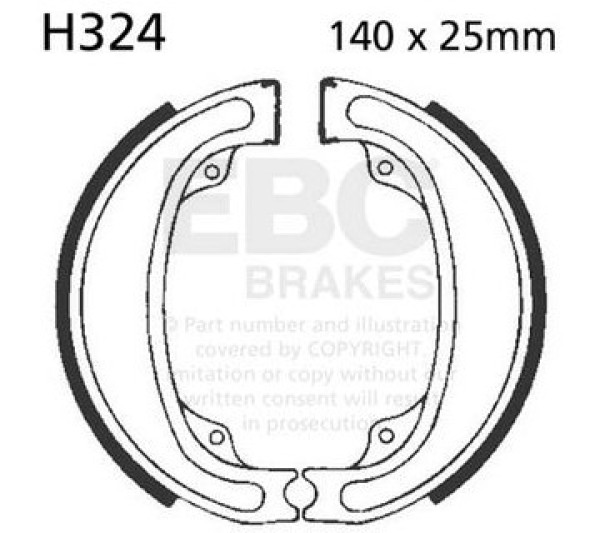 HONDA CR250R 1978-80 Front Brake Shoes