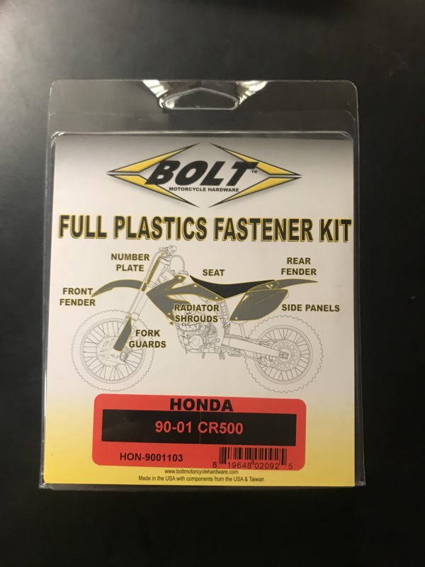 Honda CR500 1990-01 Full Plastic Fastener Kit
