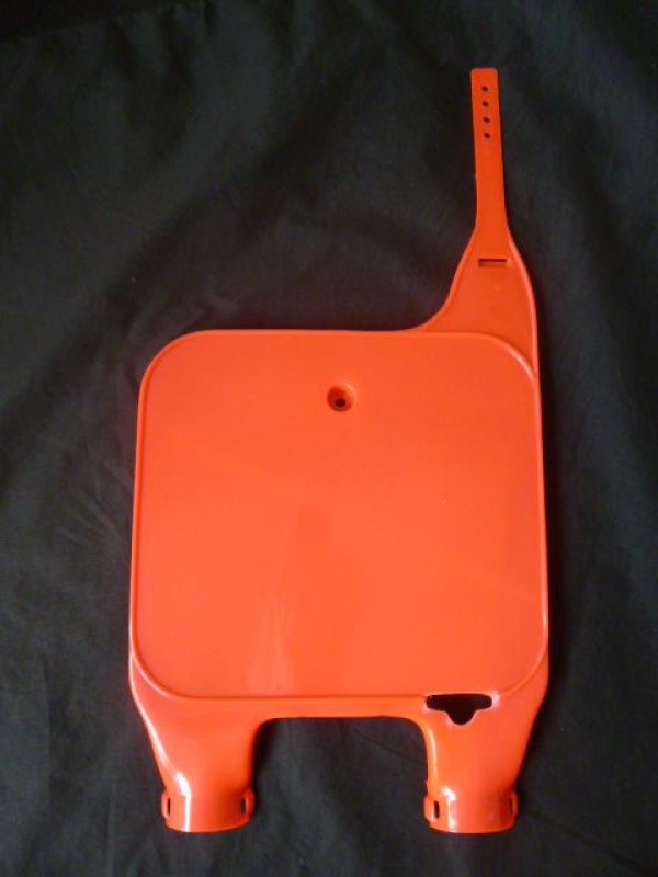 Honda CR125 CR250 CR500 1990-91 Inverted Front Number Plate Orange