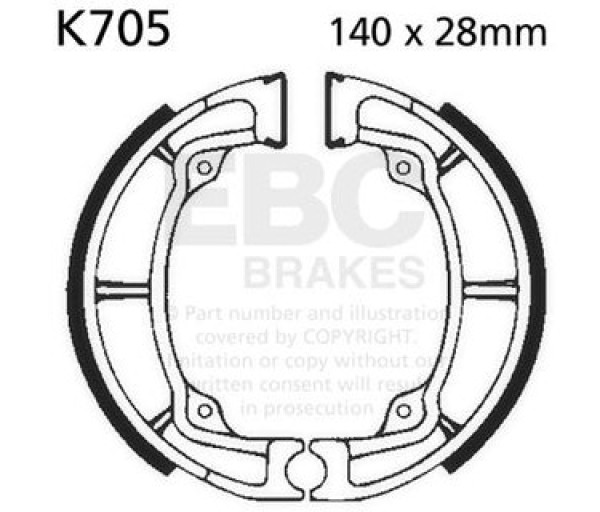 Kawasaki KX420 1980-81 Front Brake Shoes