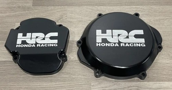 HONDA CR250R 2002-2007 Factory Billet HRC Clutch Cover Ignition Stator Cover finished in Hard Anodising