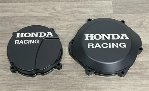 HONDA CR250R 1988-2001 Factory Billet Clutch Cover Ignition Stator Cover Black Cerakote.