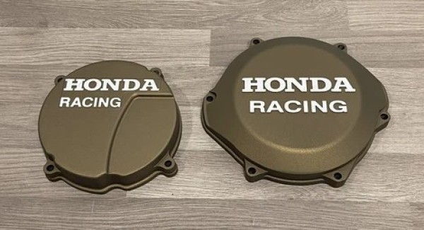 HONDA CR250R 1988-2001 Factory Billet Clutch Cover Ignition Stator Cover Burnt Bronze Cerakote.