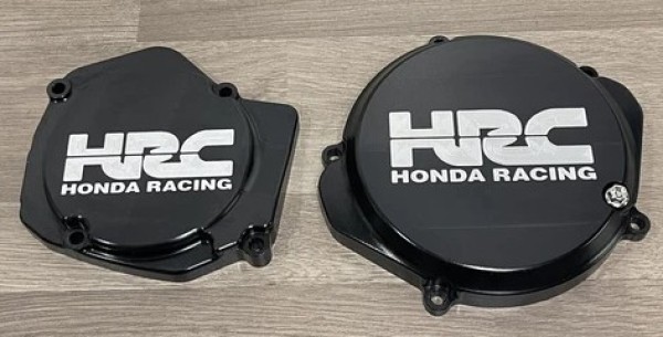 HONDA CR125R 1990-2006 Factory Billet HRC Clutch Cover Ignition Stator Cover finished in Hard Anodising