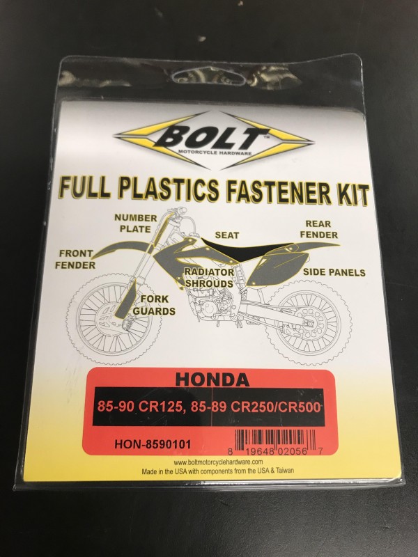 Honda CR125 1985-90 CR250 CR500 1985-89 Plastic Fastener Kit