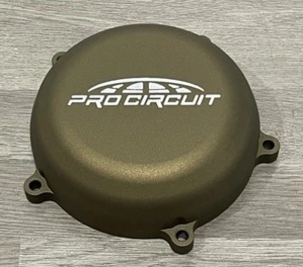 KAWASAKI KX500 1988-04 Pro Circuit Billet Ignition Stator Cover Finished in Burnt Bronze Cerakote.
