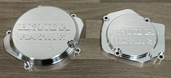 HONDA CR125R 1990-2006 Factory Billet Clutch Cover Ignition Stator Cover Aluminium Finish