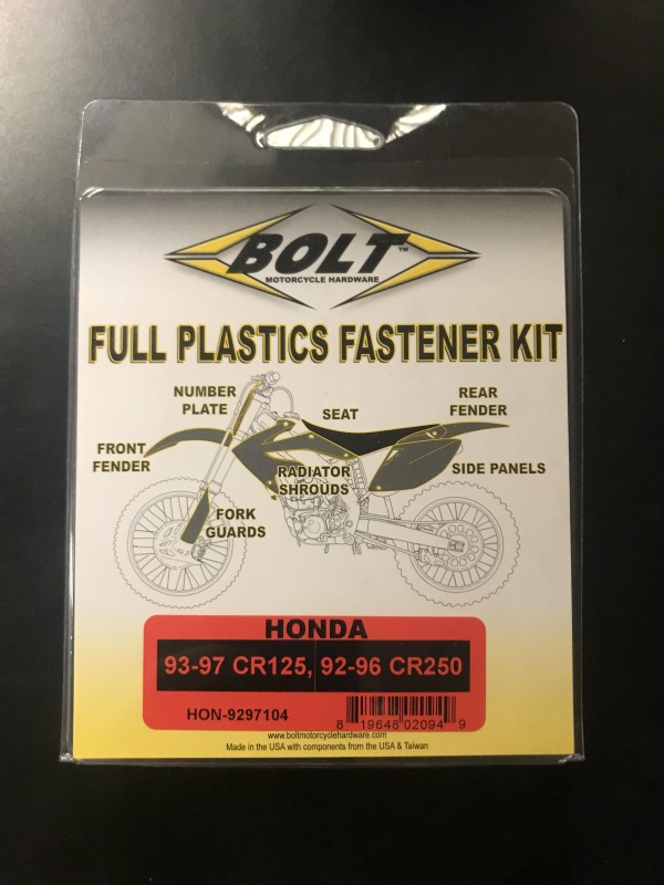 Honda CR125 1993-97 CR250 1992-96 Full Plastic Fastener Kit