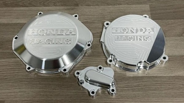 HONDA CR500R 1988-2001 Factory Billet Clutch Cover Ignition Stator Cover And Water Pump Cover Aluminium Finish