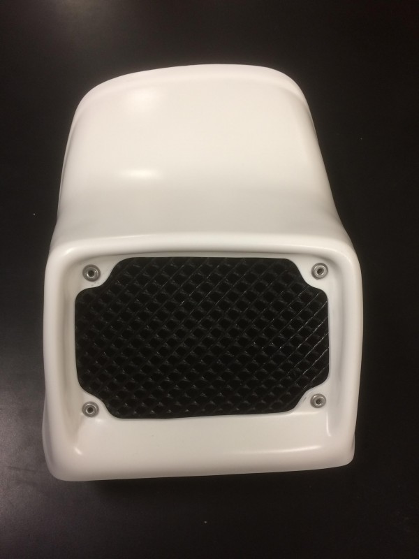 Yamaha YZ125 1981 Front Number Plate Radiatore Cover white