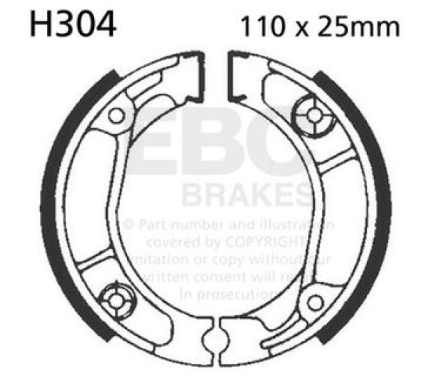 HONDA CR125 1976-78 Front Brake Shoes