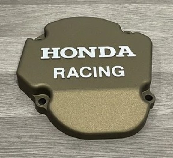HONDA CR250R 2002-2007 Factory Billet Ignition Stator Cover Finished in Burnt Bronze Cerakote.