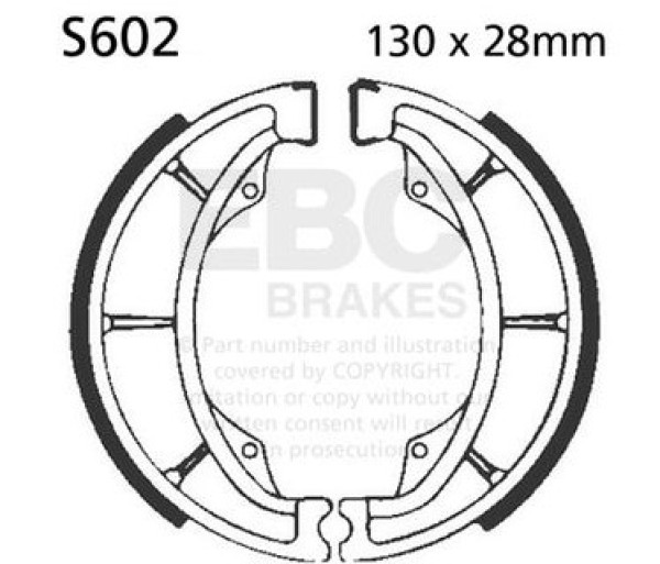 Kawasaki KX250 1982-85 Rear Brake Shoes