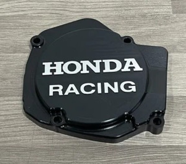HONDA CR125R 1990-2006 Factory Billet Ignition Stator Cover Finished in Black Hard Anodising.