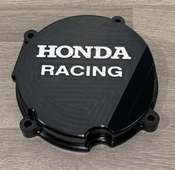 HONDA CR500R 1988-2001 Factory Billet Ignition Stator Cover Finished in Black Hard Anodising.